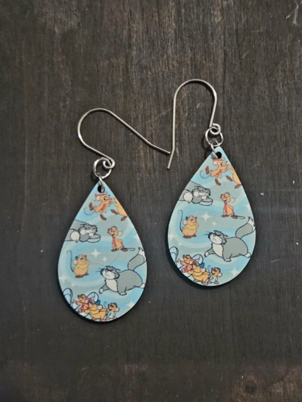 Cinderella Lucifer Cat Earrings